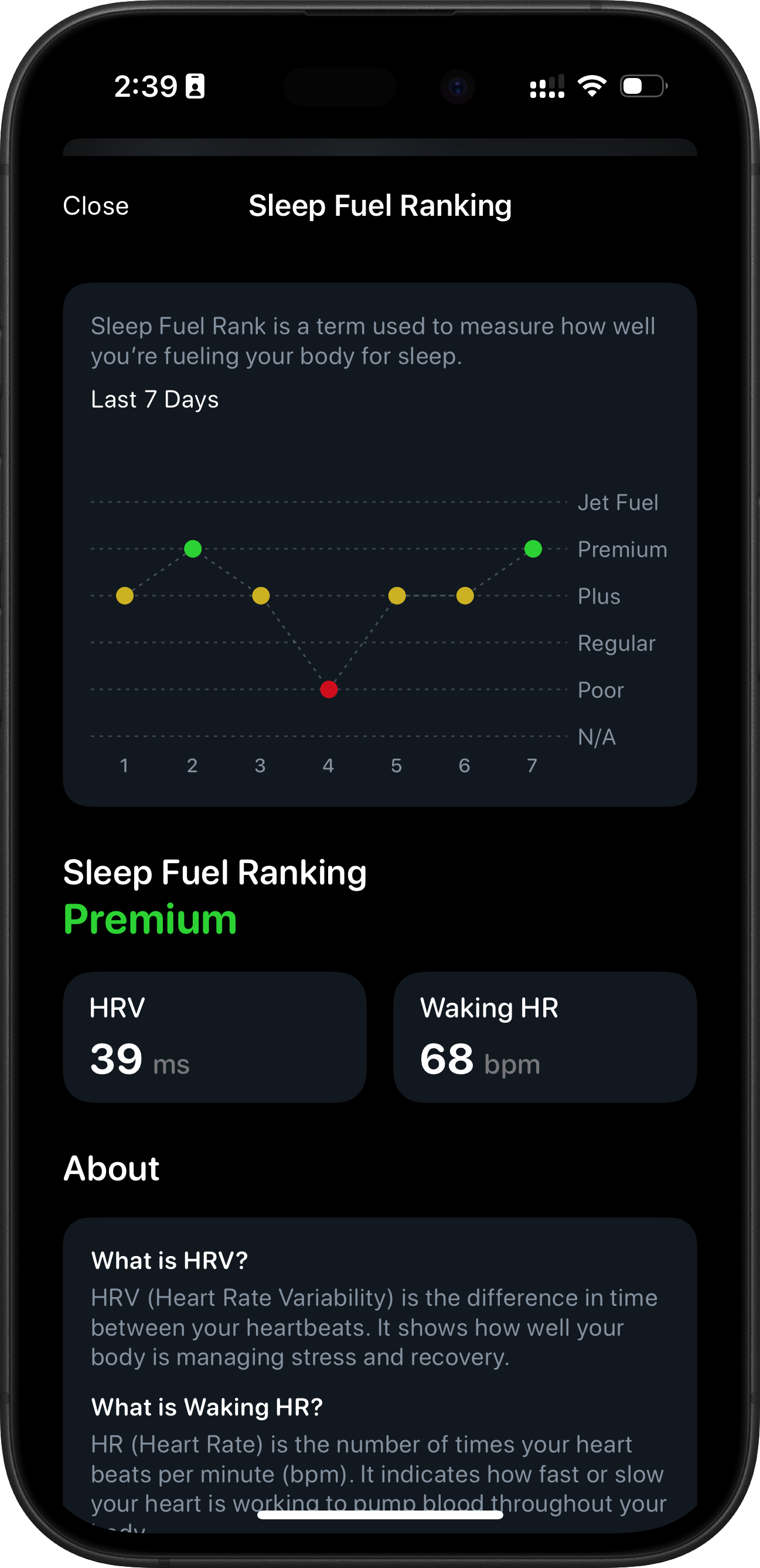 SleepMinder settings